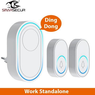 Tuya WiFi Sonerie inteligentă fără fir pentru acasă Sonerie de bun venit Telecomandă impermeabilă Sonerie inteligentă pentru ușă Sonerie UE Regatul Unit US Plug Opțional