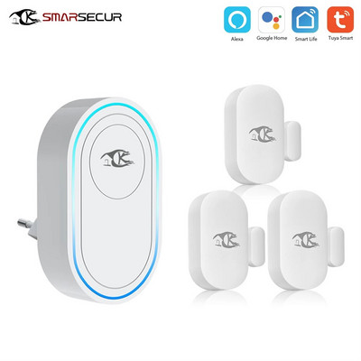 Tuya WiFi Sonerie inteligentă fără fir pentru acasă Sonerie de bun venit Telecomandă impermeabilă Sonerie inteligentă pentru ușă Sonerie UE Regatul Unit US Plug Opțional