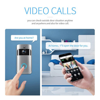 V5 WiFi видео звънец домашен звънец камера захранване на батерия гласов домофон със звънец нощно виждане безжична домашна охранителна камера