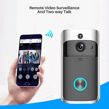 V5 WiFi видео звънец домашен звънец камера захранване на батерия гласов домофон със звънец нощно виждане безжична домашна охранителна камера