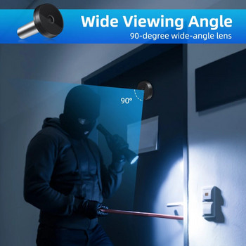 Sectyme LCD οθόνη 2,8 ιντσών Ψηφιακό ματάκι με κουδούνι πόρτας ευρυγώνιο 90° Κάμερα ματιών παρακολούθησης πόρτας Κάμερα ασφαλείας σπιτιού