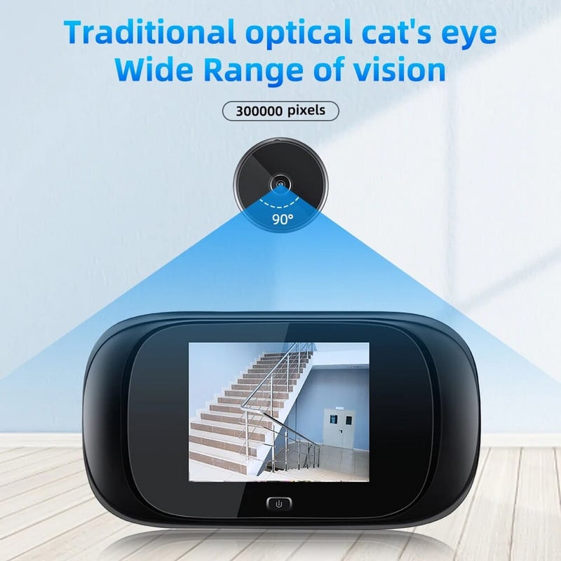 Sectyme 2,8 inčni LCD zaslon, digitalno zvono, špijunka, 90° širokokutna kamera za nadzor vrata, kućna sigurnosna kamera