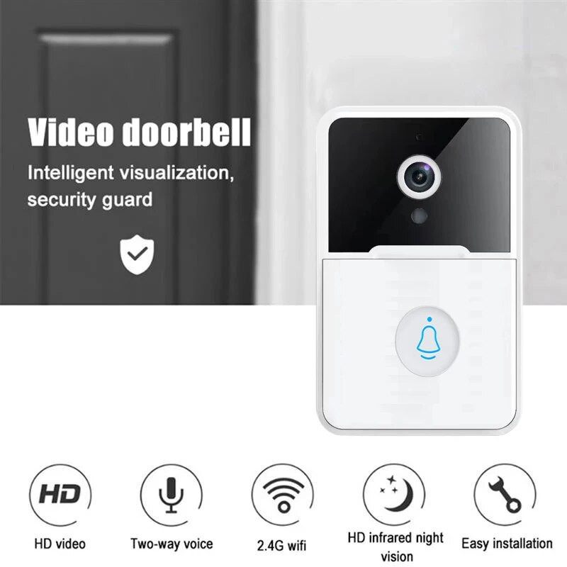 HD Video Door Bell Ασύρματη WiFi Doorbell Camera Αδιάβροχη Smart Wireless Doorbell Outdoor with Camera Night Vision