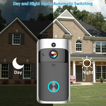 720P HD Έξυπνο σπίτι Ασύρματο WIFI Doorbell Camera Ασφάλεια Βίντεο ενδοεπικοινωνία IR νυχτερινή όραση AC Λειτουργεί με μπαταρία Κουδούνι σπιτιού Νέο