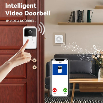 Meian Wireless Doorbell Wifi Welcome Doorbell Visual HD Voice Αλλαγή κουδουνιού πόρτας Έξυπνη νυχτερινή όραση βίντεο ενδοεπικοινωνία Ασφάλεια σπιτιού