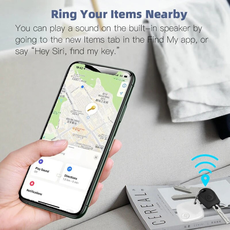 Mini sekimo įrenginys, skirtas Apple Find My Key Smart Tag Child Finder Pet Car Lost Tracker Smart Bluetooth GPS Tracker IOS sistema