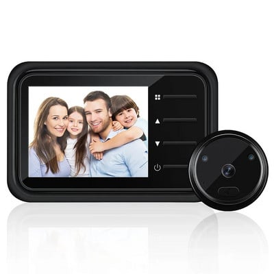 Camluxy Video Peephole zvonček s kamerou 2,4 palcový displej IR nočné videnie zvonček inteligentný domáci bezpečnostný video monitor očí prehliadač