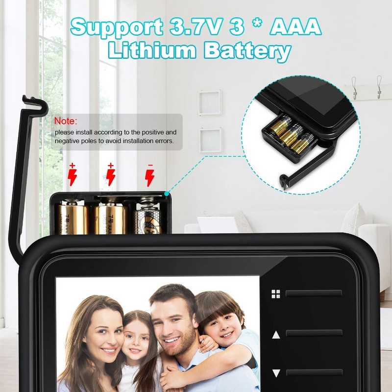 Camluxy Video Peephole zvonček s kamerou 2,4 palcový displej IR nočné videnie zvonček inteligentný domáci bezpečnostný video monitor očí prehliadač