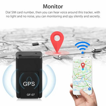 GF07 GPS Tracker Car Tracker Tracking σε πραγματικό χρόνο Anti Theft Anti Lost Locator Μαγνητική βάση SIM Μήνυμα SIM Record Positioner