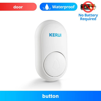 KERUI M518 Wireless Doorbell Self Power Generation 52 Songs Smart Home Security Welcome Chimes Door Bell Mini Light LED