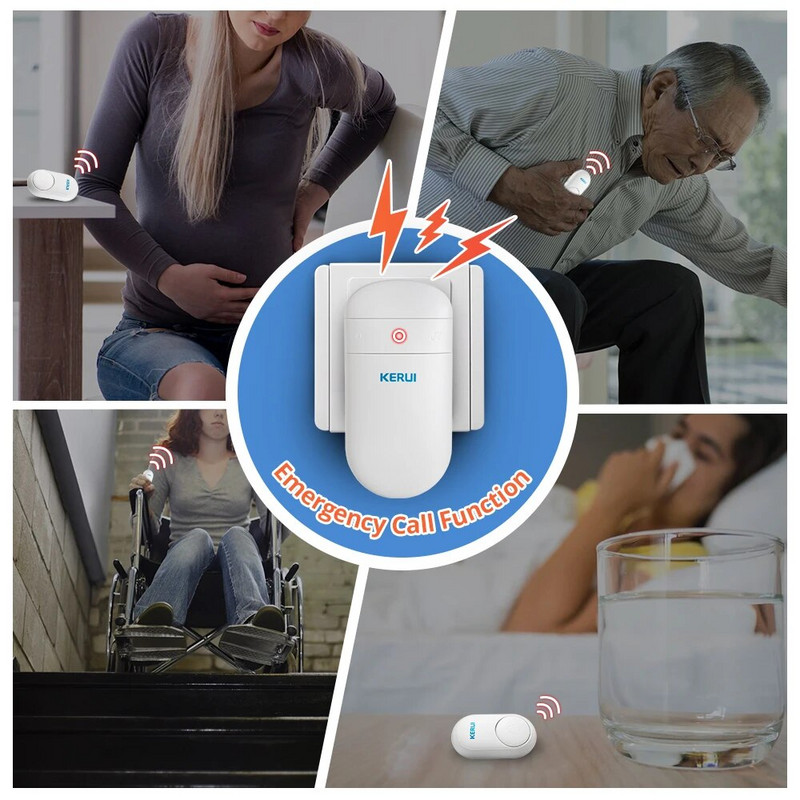 KERUI M518 Wireless Doorbell Self Power Generation 52 Songs Smart Home Security Welcome Chimes Door Bell Mini Light LED