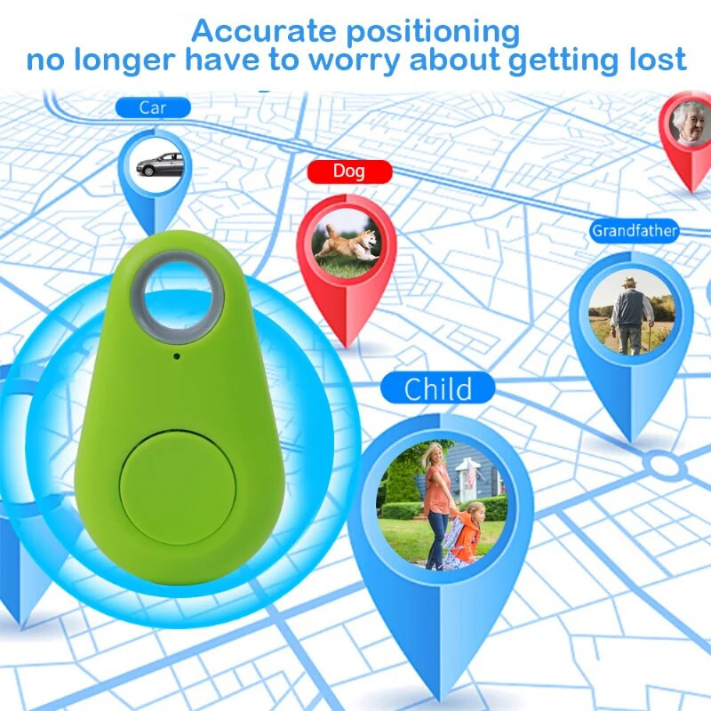 Localizator de chei Bluetooth Tracker fără fir Câine Animal de companie Tracker GPS Dispozitiv anti-pierdere Mini Finder rezistent la apă Poziționare pentru portofel