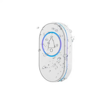 433 MHz αδιάβροχο ασύρματο κουμπί κουδουνιού πόρτας SOS Κουμπί πανικού έκτακτης ανάγκης LED νυχτερινής όρασης Αξεσουάρ συναγερμού φλας φθορισμού δακτυλίου
