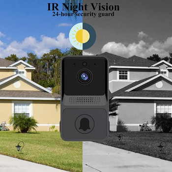 Интелигентен безжичен звънец WIFI видео телефон домофон 100° широка видимост HD камера инфрачервено нощно виждане домашна охранителна аларма звънец