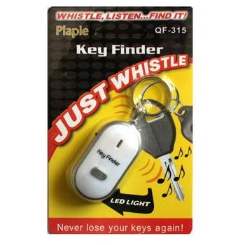 Έξυπνος εντοπιστής αναζήτησης Anti-lost Key Finder Keychain Whistle Beep Έλεγχος ήχου LED Φακός Φορητός εύρεση κλειδιού αυτοκινήτου