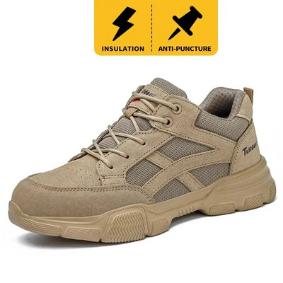 Нови анти 10KV изолирани обувки Дишащи мъжки работни защитни ботуши Обувки за електротехник Устойчиви на пробиване работни маратонки Мъжки защитни обувки