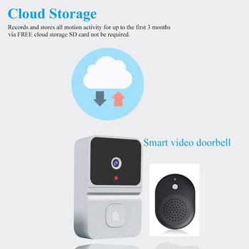 Ζ30 Ασύρματη κάμερα Doorbell με Chime Smart Home Security Βίντεο ενδοεπικοινωνίας Night Vision 2,4GHZ WiFi Smart Door Bell Audio