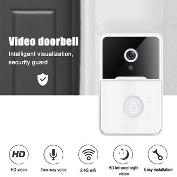 WiFi видео звънец Безжична HD камера PIR засичане на движение IR аларма Сигурност Интелигентен домашен звънец WiFi домофон за дома