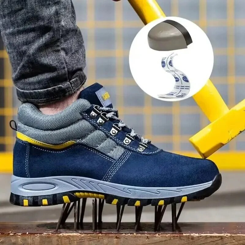 Ανδρικές μπότες υψηλής ποιότητας Ατσάλινες μπότες ασφαλείας Μπότες εργασίας Ανδρικές μπότες εργασίας με προστασία από τρύπημα Λούτρινα ζεστά παπούτσια ασφαλείας