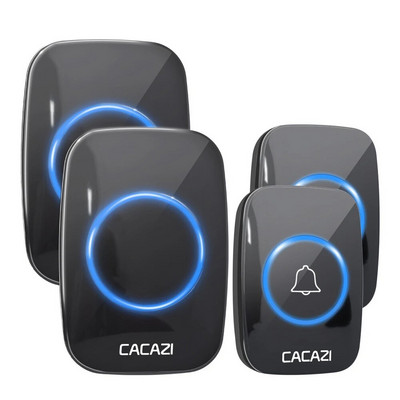 Juhtmevaba uksekell IP44 veekindel 60 kellamäng 110DB 300M kaugjuhtimispult EU UK USA nutikas uksekell nutikas kodu tervitus uksekell