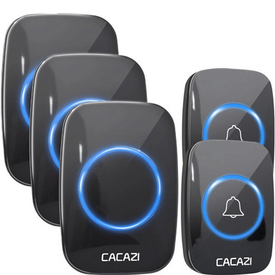 Juhtmevaba uksekell IP44 veekindel 60 kellamäng 110DB 300M kaugjuhtimispult EU UK USA nutikas uksekell nutikas kodu tervitus uksekell