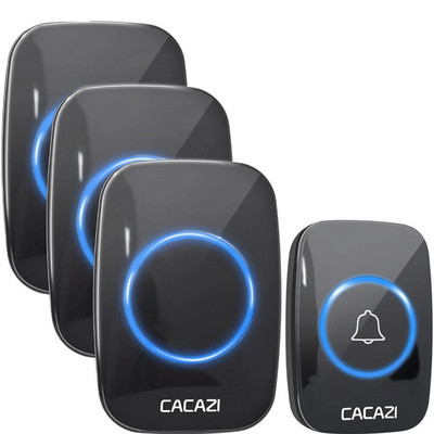 Juhtmevaba uksekell IP44 veekindel 60 kellamäng 110DB 300M kaugjuhtimispult EU UK USA nutikas uksekell nutikas kodu tervitus uksekell