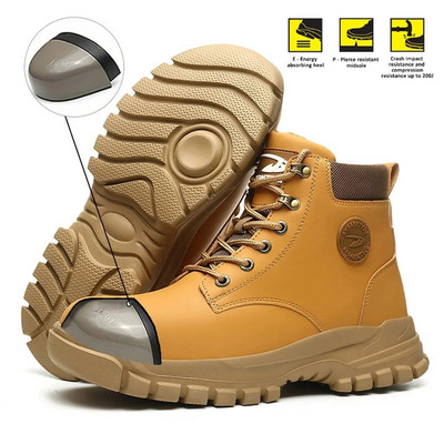 Αδιάβροχες ανδρικές μπότες εργασίας ασφαλείας Ατσάλινα παπούτσια για δάχτυλα κατά της πρόσκρουσης και κατά της διάτρησης Πεζοπορία περιπέτειας σε εξωτερικούς χώρους