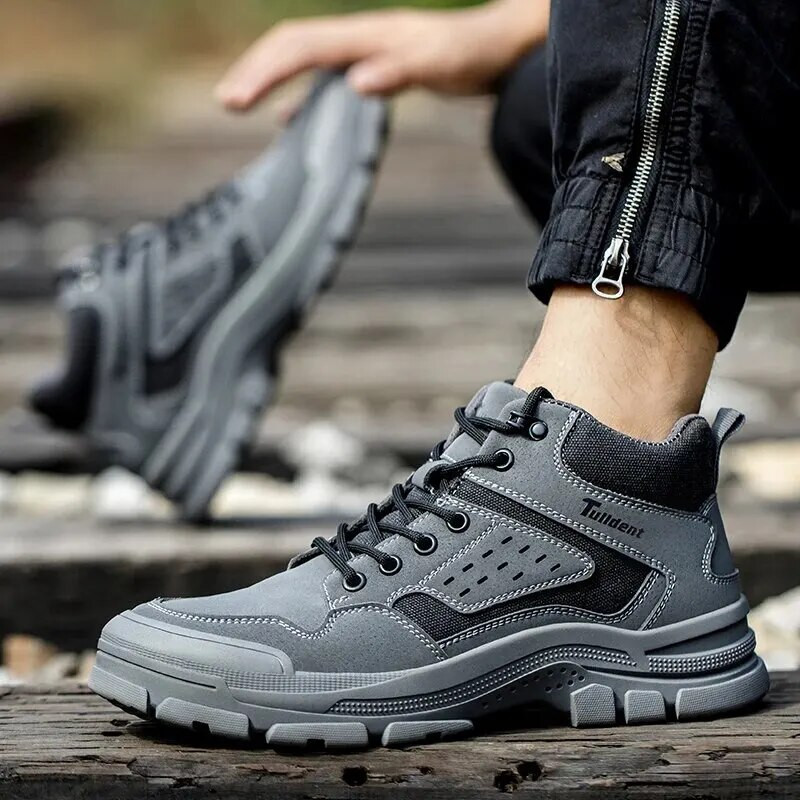 Pracovné tenisky s oceľovou špičkou, pánske bezpečnostné topánky, pracovné topánky odolné voči prepichnutiu, čižmy, módna nezničiteľná obuv, bezpečnostná obuv