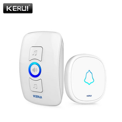 Bezdrôtový inteligentný domáci zvonček KERUI M525 s vodotesným tlačidlom, dlhý dosah, 32 skladieb, biely čierny zvonček, zástrčka EÚ, Austrália, USA, Spojené kráľovstvo