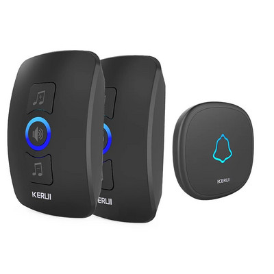 Bezdrôtový inteligentný domáci zvonček KERUI M525 s vodotesným tlačidlom, dlhý dosah, 32 skladieb, biely čierny zvonček, zástrčka EÚ, Austrália, USA, Spojené kráľovstvo