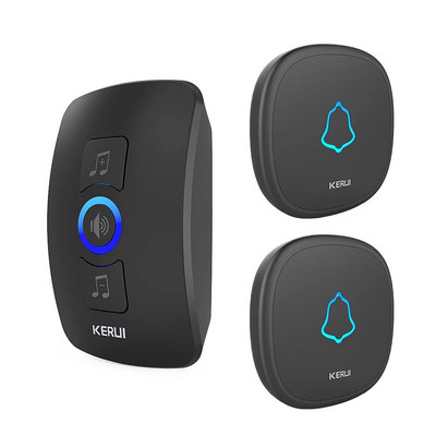 Bezdrôtový inteligentný domáci zvonček KERUI M525 s vodotesným tlačidlom, dlhý dosah, 32 skladieb, biely čierny zvonček, zástrčka EÚ, Austrália, USA, Spojené kráľovstvo
