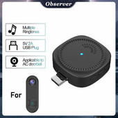 Belaidis USB varpelis, skirtas kintamosios srovės durų skambučiui, 150 metrų atstumu, 8 dainos, 3 lygių garsai, vaizdiniai durų skambučio priedai