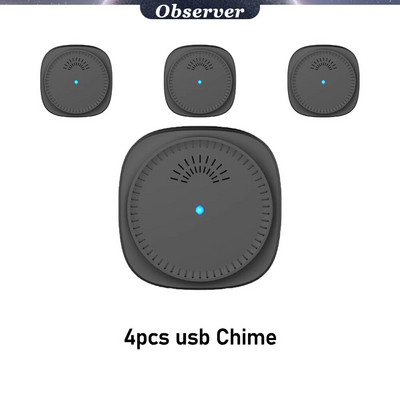 Belaidis USB varpelis, skirtas kintamosios srovės durų skambučiui, 150 metrų atstumu, 8 dainos, 3 lygių garsai, vaizdiniai durų skambučio priedai