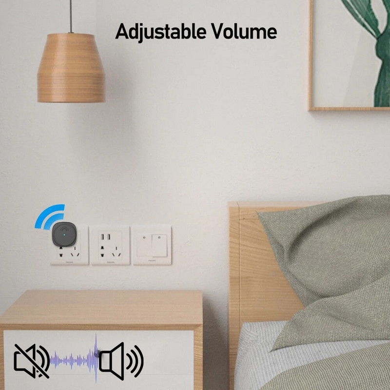 Belaidis USB varpelis, skirtas kintamosios srovės durų skambučiui, 150 metrų atstumu, 8 dainos, 3 lygių garsai, vaizdiniai durų skambučio priedai