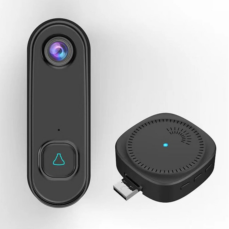 Belaidis USB varpelis, skirtas kintamosios srovės durų skambučiui, 150 metrų atstumu, 8 dainos, 3 lygių garsai, vaizdiniai durų skambučio priedai