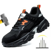 Ανδρικά παπούτσια ασφαλείας Ατσάλινα δάχτυλα κατά της φθοράς Φως οροφής Άνετο με προστασία από τρύπημα Αντίσταση διείσδυσης νυχιών Ασφάλεια