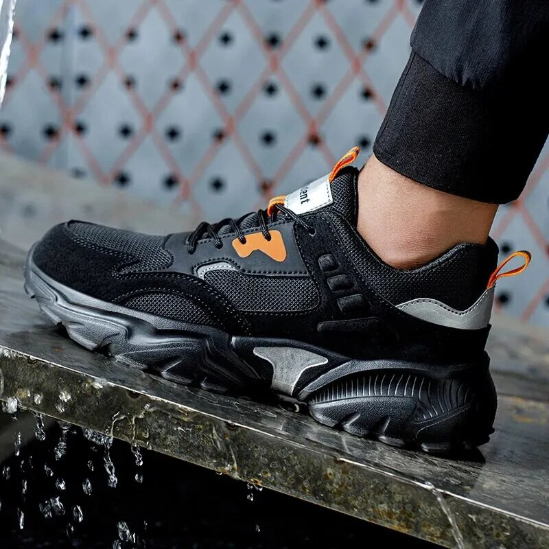 Ανδρικά παπούτσια ασφαλείας Ατσάλινα δάχτυλα κατά της φθοράς Φως οροφής Άνετο με προστασία από τρύπημα Αντίσταση διείσδυσης νυχιών Ασφάλεια