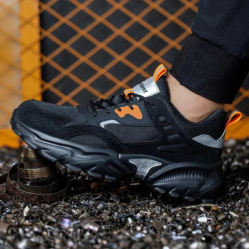 Ανδρικά παπούτσια ασφαλείας Ατσάλινα δάχτυλα κατά της φθοράς Φως οροφής Άνετο με προστασία από τρύπημα Αντίσταση διείσδυσης νυχιών Ασφάλεια