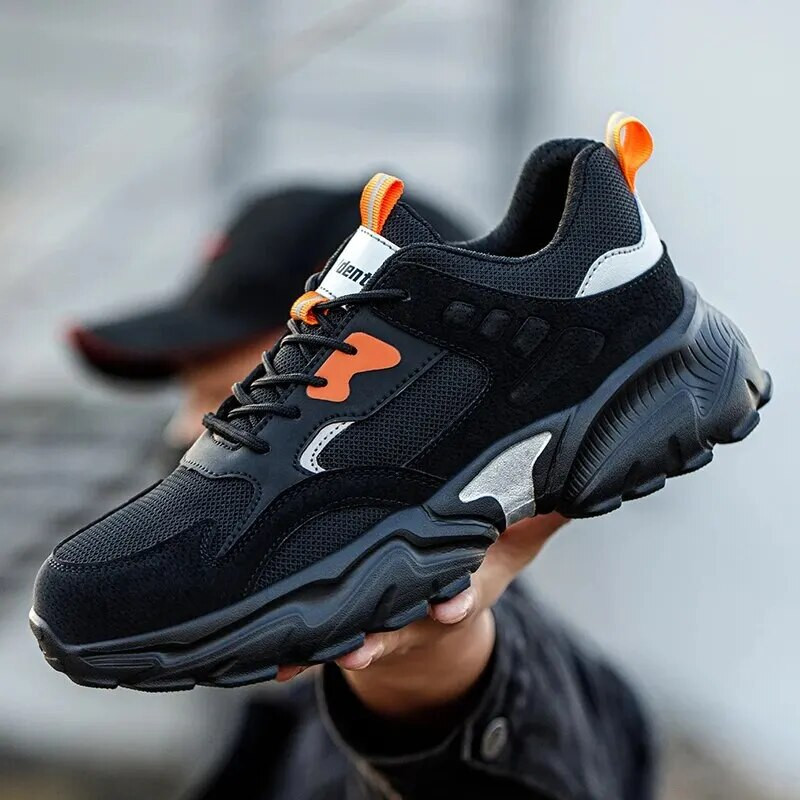 Ανδρικά παπούτσια ασφαλείας Ατσάλινα δάχτυλα κατά της φθοράς Φως οροφής Άνετο με προστασία από τρύπημα Αντίσταση διείσδυσης νυχιών Ασφάλεια