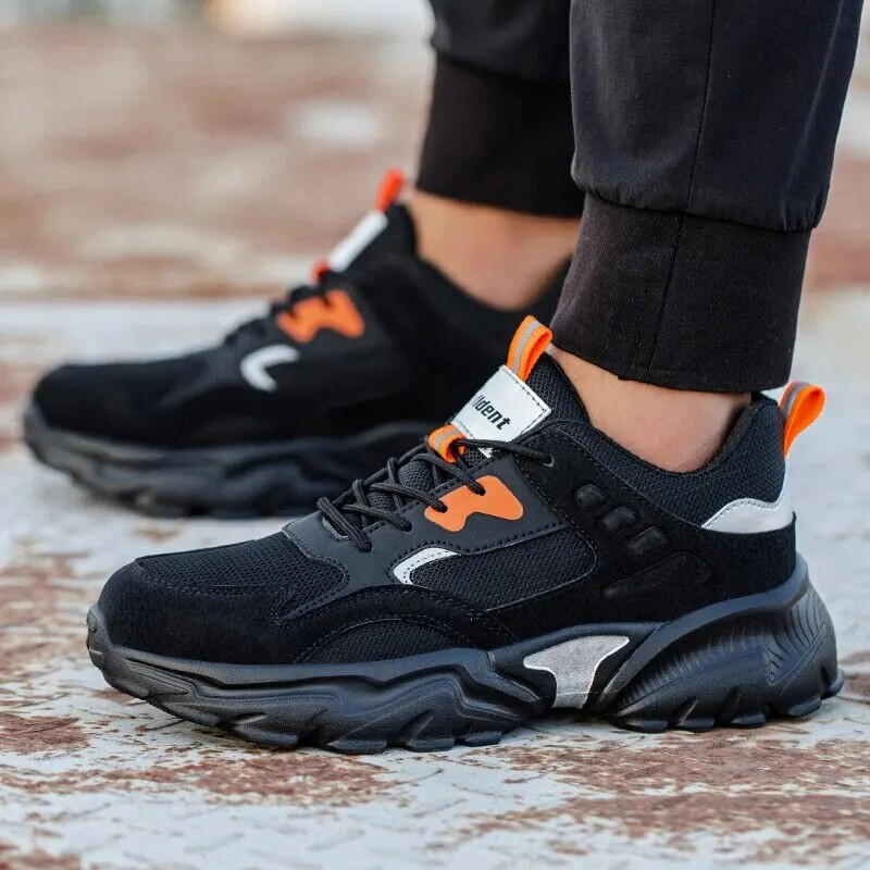 Ανδρικά παπούτσια ασφαλείας Ατσάλινα δάχτυλα κατά της φθοράς Φως οροφής Άνετο με προστασία από τρύπημα Αντίσταση διείσδυσης νυχιών Ασφάλεια