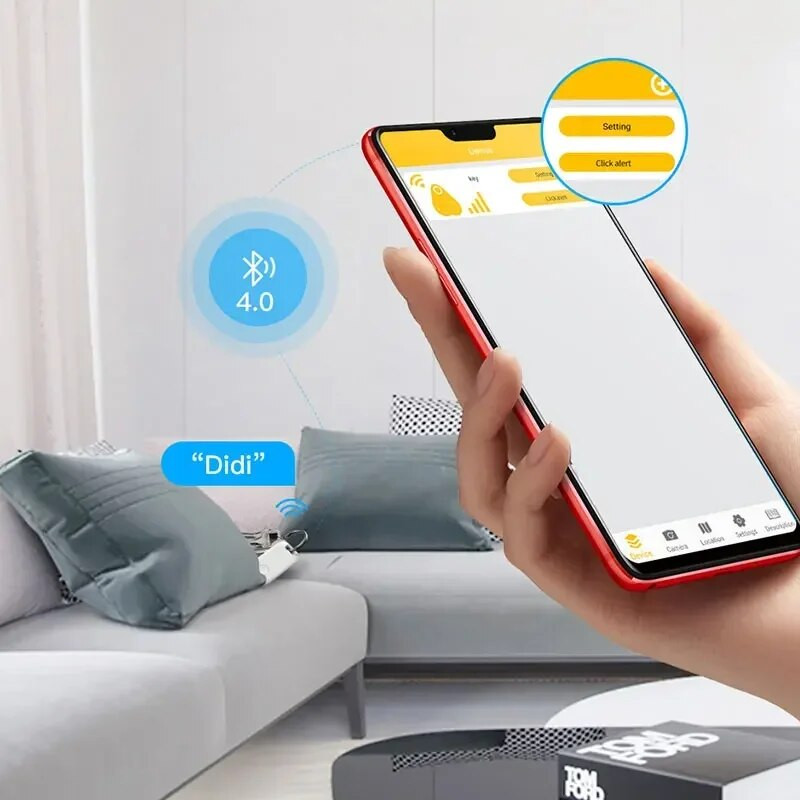 Prenosný lokátor Mini módny inteligentný pes Pet Bluetooth 4.0 GPS tracker Anti-Lost alarm tag bezdrôtový detský batoh peňaženka kľúč vyhľadávač