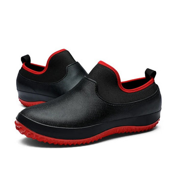 Ανδρικά παπούτσια εργασίας κουζίνας Αντιολισθητικά αδιάβροχα παπούτσια σεφ Casual Unisex παπούτσια εργασίας Νερό Παπούτσια βροχής Βαμβακερές μπότες συν μέγεθος