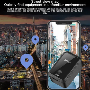 Нов Mini GF 09 GPS автомобилен тракер Проследяване в реално време Позиционер против загуба Магнитна адсорбционна седалка Позициониране на SIM информация