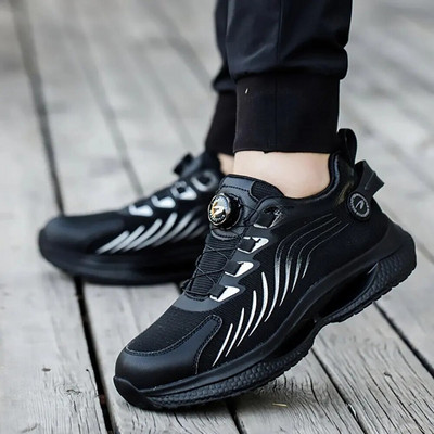 Ανδρικά παπούτσια ασφαλείας από ατσάλι, αντιολισθητική κατασκευή, ελαφριές μπότες εργασίας Άνετα καλοκαιρινά