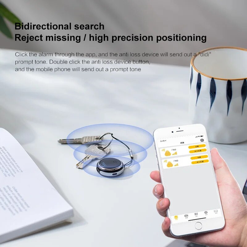 Inteligentný GPS tracker Mini Anti-Lost vodotesný bluetooth kompatibilný lokátor tracker pre domáce zvieratá, psov, mačky, deti, auto peňaženka prenosný náramok