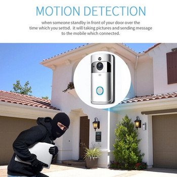 Κουδούνι WiFi Κάμερα Έξυπνο WI-FI βίντεο ενδοεπικοινωνία Κουδούνι πόρτας Κλήση βίντεο για διαμερίσματα Συναγερμός υπερύθρων Ασύρματη κάμερα ασφαλείας Doorbell
