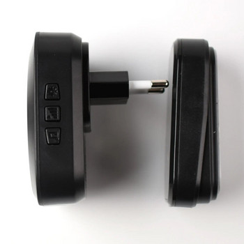 Самозахранващ се безжичен звънец с дисплей за време Дистанционно управление Безжичен звънец за врата AC 100V-240V За дома, хотелски офис