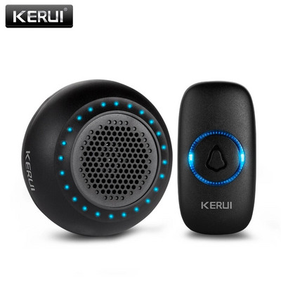 KERUI M523 Wireless Doorbell Kit Αδιάβροχο κουμπί αφής 32 τραγούδια Πολύχρωμο φως LED Home Security Smart Chimes Doorbell alarm
