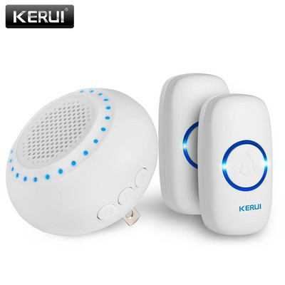 KERUI M523 Wireless Doorbell Kit Αδιάβροχο κουμπί αφής 32 τραγούδια Πολύχρωμο φως LED Home Security Smart Chimes Doorbell alarm