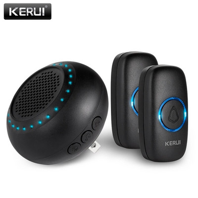 KERUI M523 Wireless Doorbell Kit Αδιάβροχο κουμπί αφής 32 τραγούδια Πολύχρωμο φως LED Home Security Smart Chimes Doorbell alarm